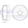 Beben hamulcowy tyl vw amarok 2.0/2.0d 09.10-