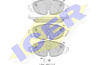 Колодки тормозные дисковые передние 182111204 от производителя ICER