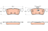 Колодки тормозные дисковые задние GDB2055 от фирмы TRW