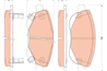 Колодки тормозные дисковые передние GDB3511 от производителя TRW