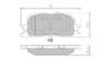Колодки тормозные задние Toyota LEXUS ES 96-08, Toyota Camry 01-06, Highlander 00-07