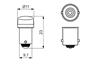 Лампа 12V 1W T4W LED RETROFIT 6000K