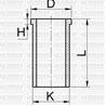 97,00 mm. Гильза K=101,5 L=222, H=6, D=104,42