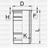 123,0 mm Гильза STD K=134,92 L=257 H=9,35 D=147,3