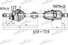 Полуось передний мост слева 30x659x88x28 abs:52t k