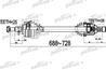 Полуось передний мост слева 25x688x52 7x26 renault