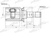 Шрус внутренний задний 23x35x26 mitsubishi outland