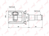 ШРУС внутр.MITSUBISHI ASX 1.8D-2.3 10&gt / Lancer(CY/X) 2.0 08&gt / Outlander II-III 2.0-3.0 06&gt