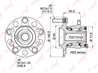 Подшипник-ступица зад. MITSUBISHI OUTLANDER II 4WD 06-   LANCER 08- 2.0  PEUGEOT 4007 07-   CITROEN