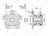 WH-1356 Ступица колеса | зад прав/лев | LYNXauto