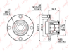 Подшипник-ступица зад. MITSUBISHI LANCER VII 03-  OUTLANDER 03-06 2.0