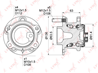 Wh-1328 ступица задняя в сборе ford focus iii 1.0-2.0 10&gt lynxauto