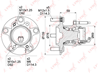 Wh-1244 ступица задняя в сборе с abs kia cerato(td) 1.6-2.0 09&gt lynxau