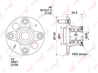 Wh-1079 ступица задняя в сборе с abs honda jazz(gd) 1.2-1.4 02-08 lynx