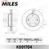 Диск тормозной SSANGYONG ACTYON 06-/KYRON 05-/REXTON 02- передний вент.D=294мм. K001704