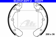 Барабанные тормозные колодки 03013703772 от компании ATE