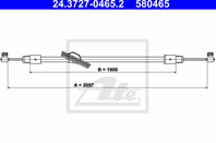 Трос ручника mer w204/w207 1.6-6.2 07- пер центр (