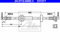 Шланг торм cit jumper/fiat ducato/pgt boxer 06- пе