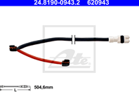 24.8190-0943.2_датчик износа торм.колодки! L=511 mm Porsche 911 Carrera S 3.6-3