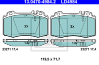 Колодки пер mer w163/w215 99-/w220 -01 (ceramic)