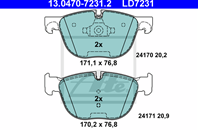 13.0470-7231.2_колодки дисковые п.! CeramicBMW X5 (E70)/X6 (E71) 3.0 07&gt