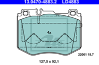 Тормозные колодки kpl. ceramiczny передн. mercedes c (a205)  c (c205) 