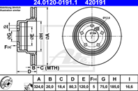 24.0120-0191.1_диск тормозной задний! bmw x5 e53 4.4-4.8 02&gt