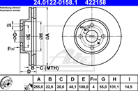 24.0122-0158.1_диск тормозной передний! toyota corolla all 92-02