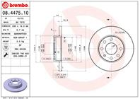 08.4475.10_диск тормозной передний! Opel Astra/Kadet 1.4-1.6D 81-00