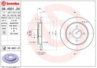 08.4931.24_диск тормозной задний! Ford Focus/Sier