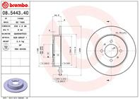 08.5443.40_диск тормозной задний! Nissan Almera/Sunny 2.0 90&gt
