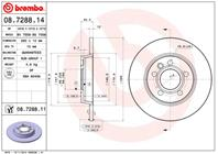 08.7288.14_диск тормозной задний! VW T4 2.8/1.9TD