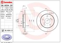 [08A53420] BREMBO ТОРМОЗНОЙ ДИСК