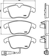 BREMBO P 85 112 Колодки тормозные AUDI Q3 11-/VW SHARAN 10-/TIGUAN 07- передние