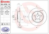 08.A725.10_диск тормозной задний! Ford Focus III