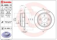 08.A869.10_диск тормозной задний! Kia Ceed  Hyund