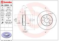 08.2958.14_диск тормозной передний! renault clio/r19/r21 1.2-1.9d 86&gt