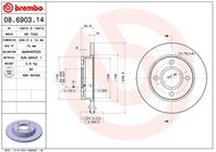 08.6903.14_диск тормозной передний! ford fiesta 1.2-1.8 95&gt