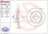 [08a27410] brembo диск тормозной задний