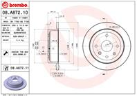 08.A872.10_диск тормозной задний!Chevrolet Lacetti  Daewoo Nubira 1.4/1.6/1.8 0