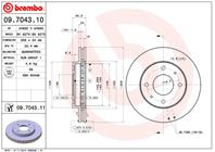 09.7043.10_диск тормозной передний! Mitsubishi Ga