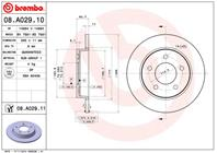 08.A029.10_диск тормозной задний! Mazda 3/5 1.4/1.6/TD/2.0CD 03&gt