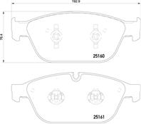 Колодки тормозные дисковые передние P85128 от фирмы BREMBO