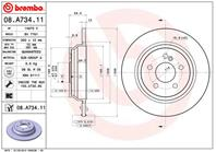 [08a73411] brembo диск тормозной задний