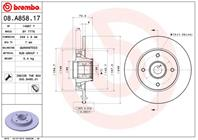 08.A858.17_диск тормозной задний! с подшип.и кольц. ABS Citroen C4/DS4  Peugeot