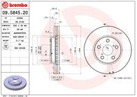 Диск тормозной передн TOYOTA: CARINA E 92-97  CARINA E Sportswagon 93-97  CARINA E седан 92-97