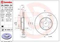 09.9464.24_диск тормозной передний! Mazda 3/5 1.4/1.6/TD/2.0CD 03&gt