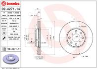 [09a27114] brembo диск тормозной передний