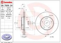 09.7939.24_диск тормозной передний! Mitsubishi Space Runner 2.0/2.0GSI 99&gt