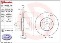 09.9368.11_диск тормозной передний! nissan maxima/primera 1.6-2.2cdi 00&gt